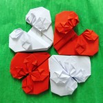 Powiększ zdjęcie Biało-czerwone origami